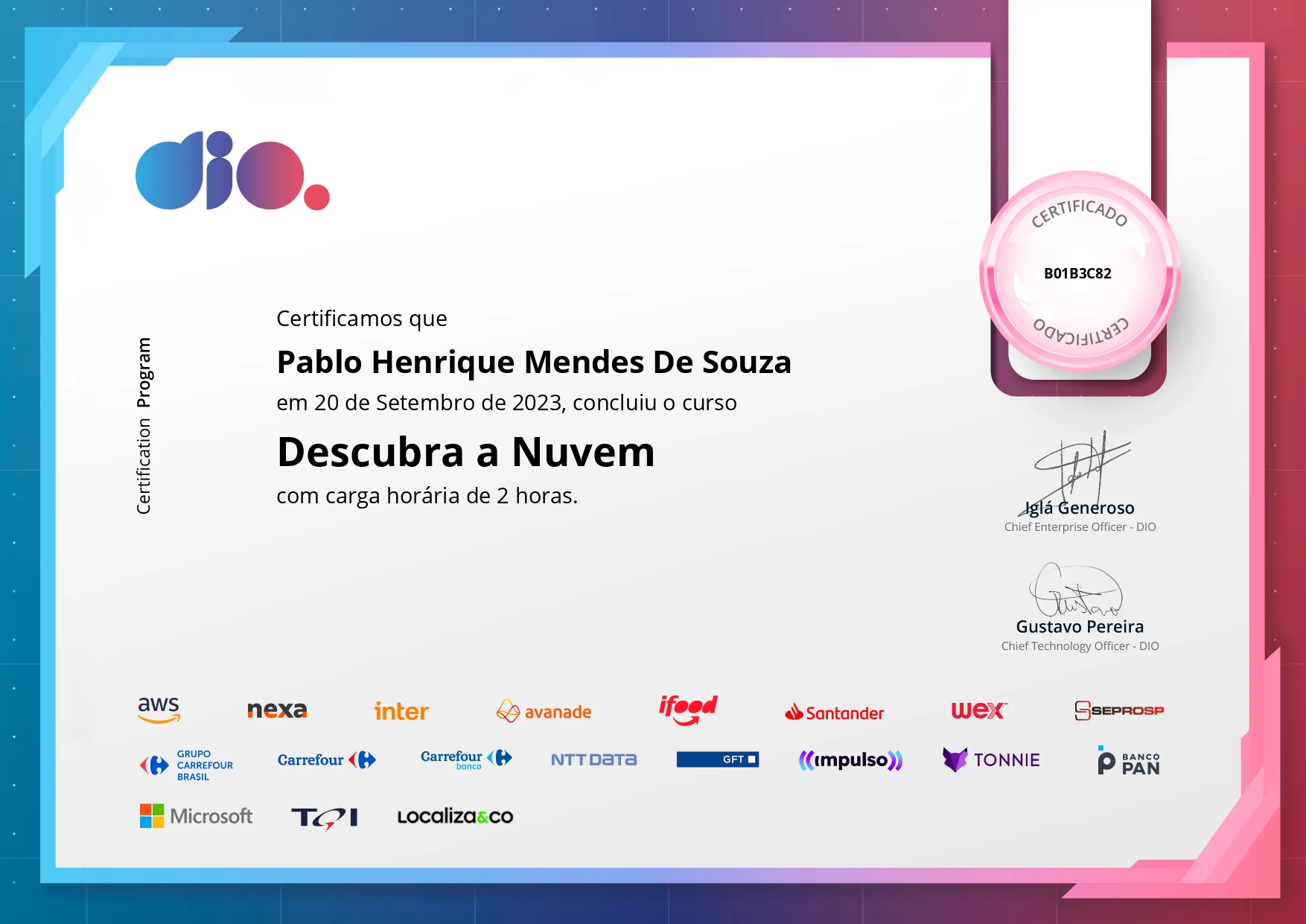 Certificate