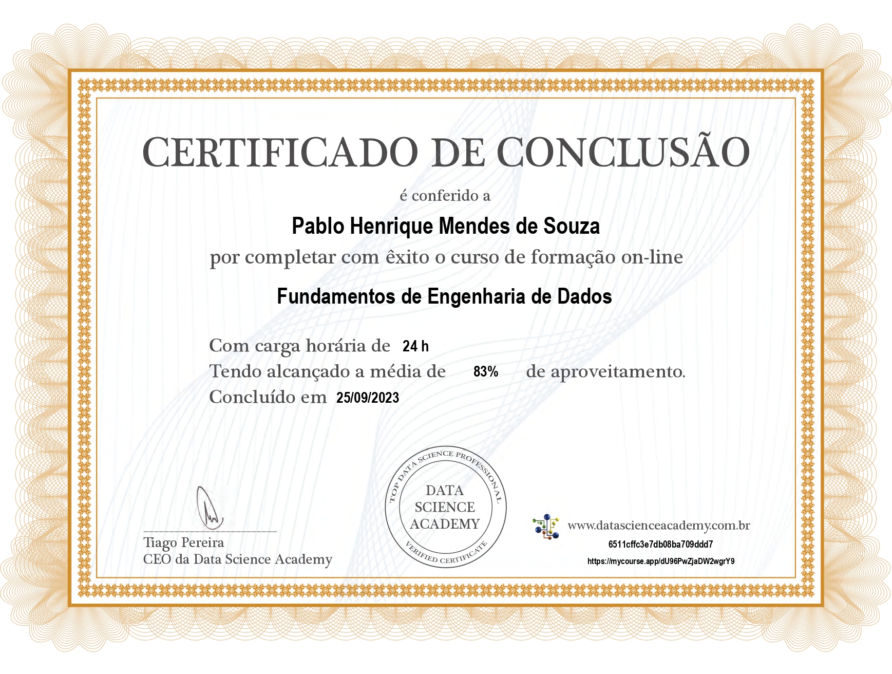 Certificate